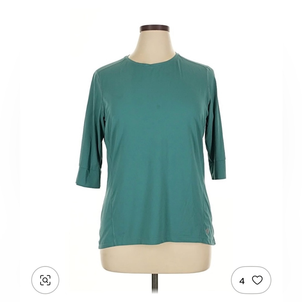 Mountain Hardwear Women's Green 3/4 Short Sleeve Top